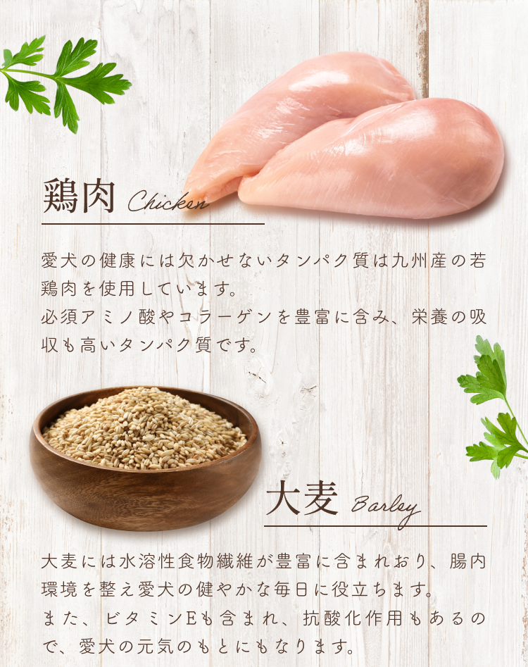 鶏肉、大麦│いぬひかりシニア