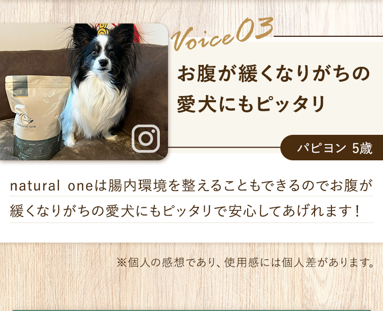 お腹が緩くなりがちの愛犬にもピッタリ