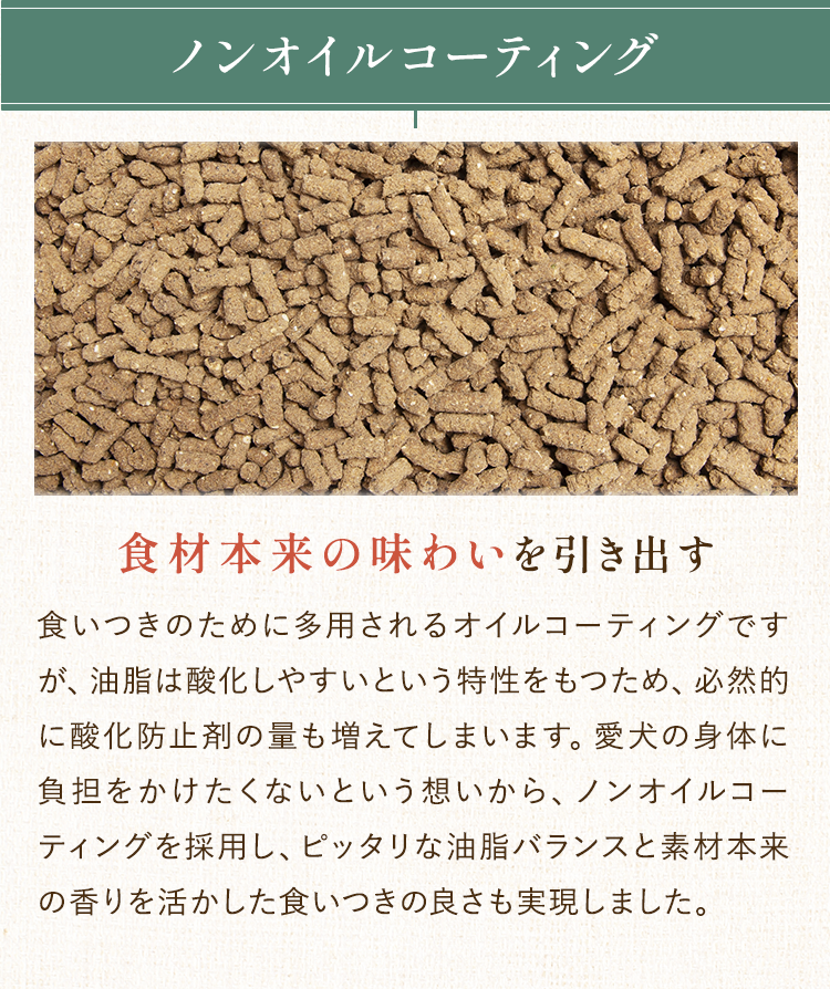 ノンオイルコーティング